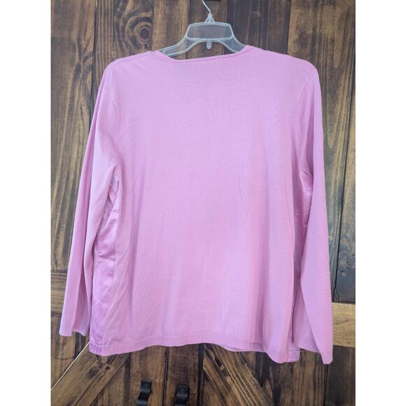 Liz Claiborne Classics 74% Silk V Neck Cardigan With Matching Shell Size 1X - Picture 2 of 6